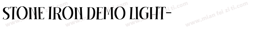 Stone Iron DEMO Light字体转换